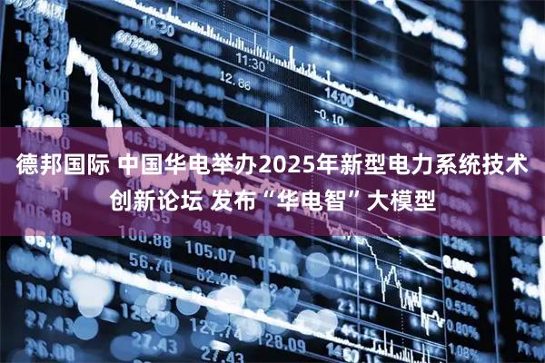 德邦国际 中国华电举办2025年新型电力系统技术创新论坛 发布“华电智”大模型